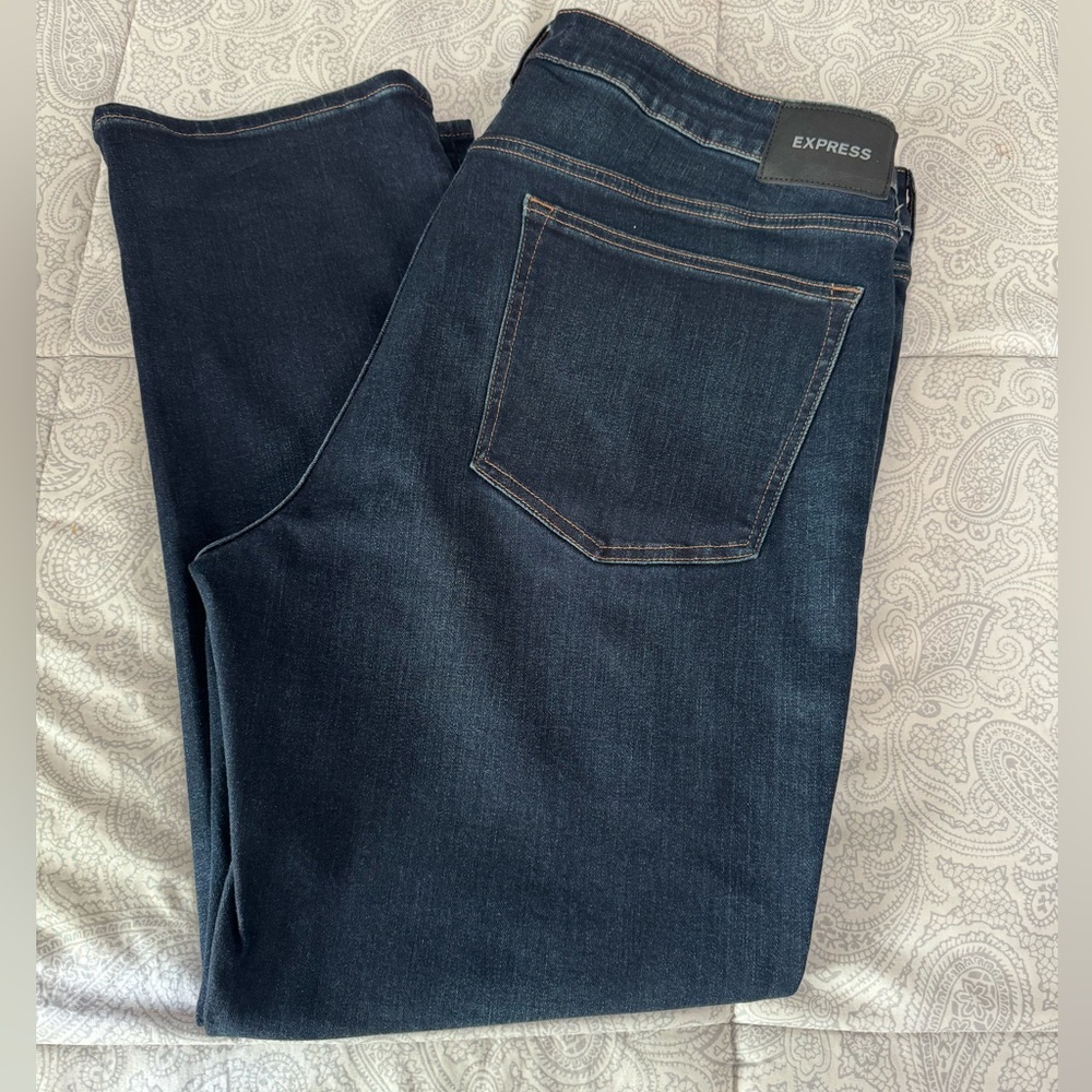Express blue “ Straight “ men’s jeans 
Size 36W 30L 
Dark denim